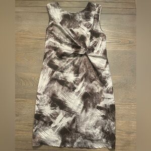 Abstract Print Bodycon Dress
